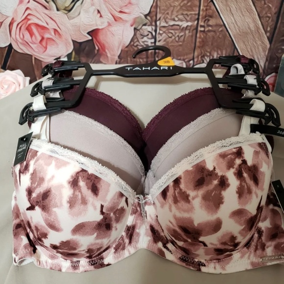 New Set Of 3 36B Tahari Full Frame Padded Bras - Picture 8 of 8